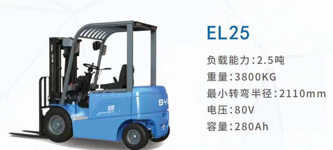 2.5吨电动叉车锂电平衡重叉车EL‑Pro25MAX