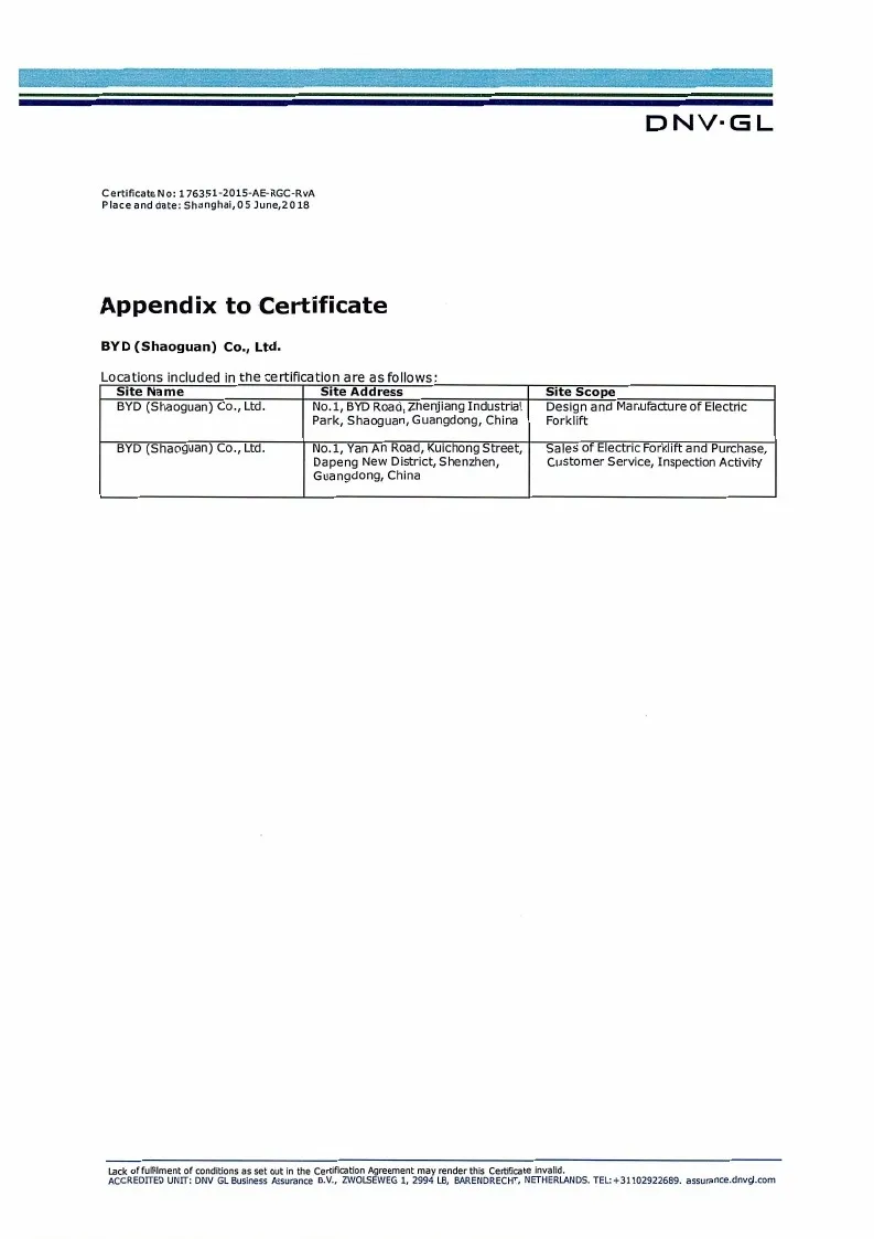 Sertipiko ng Quality Management System - ISO14001: 2015 (Ingles)(larawan1)