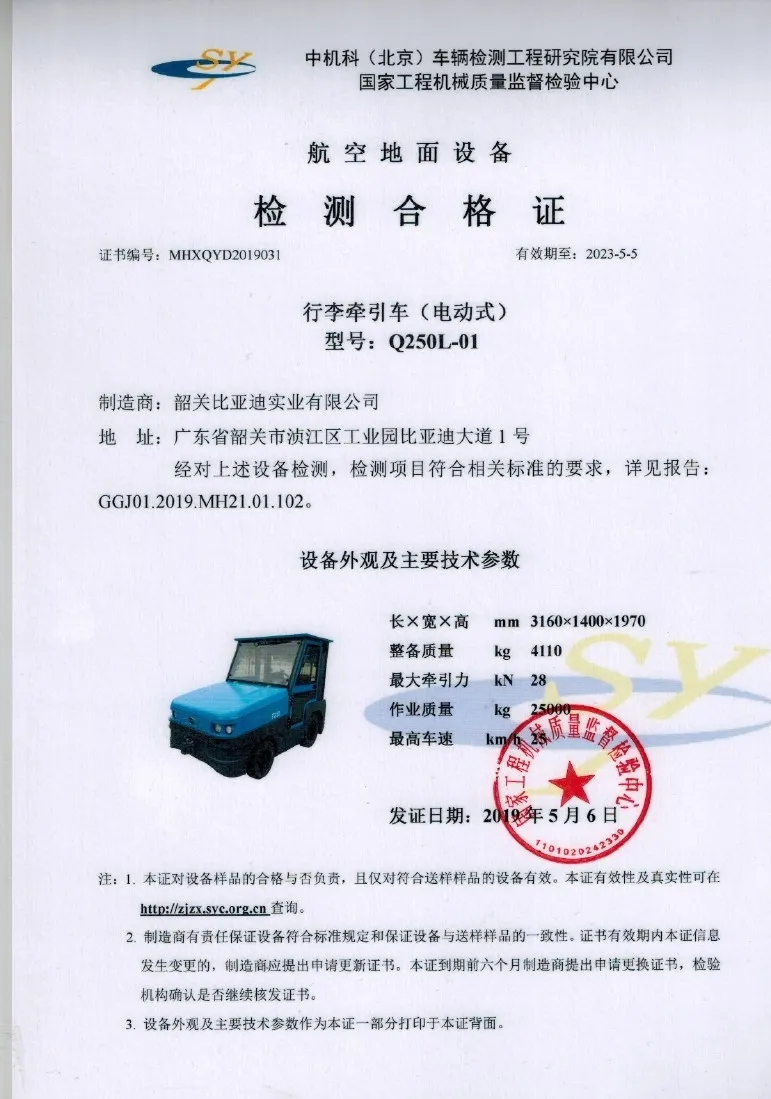 ใบรับรองการบินพลเรือน Q250L-01 รถแทรกเตอร์ (28kN) - 2019.4(รูป2)