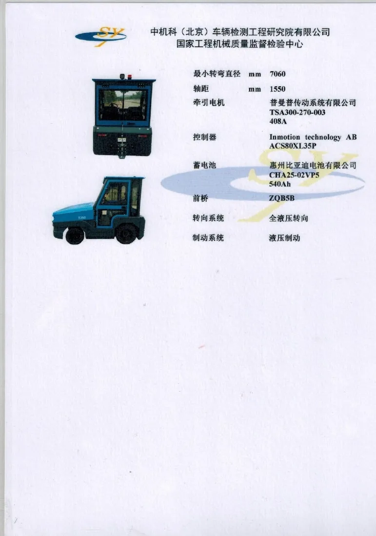 Q250L-01 Traktor Zivilluftfahrt-Zertifikat (28kN) - 2019.4 case1